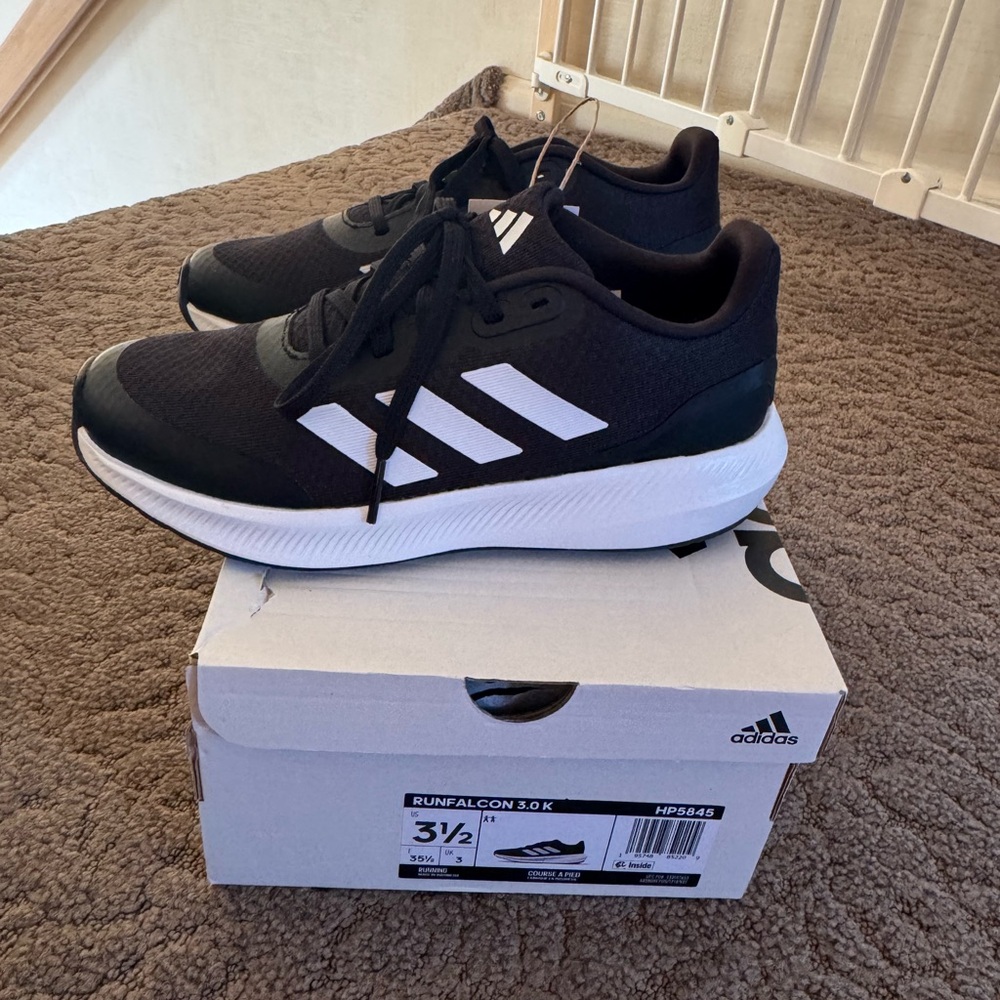 Adidas Runfalcon Black and White Sneakers